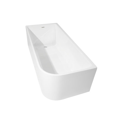 KDK HOME 67” x 28.7” Freestanding Corner Bathtub, Left Drain Acrylic